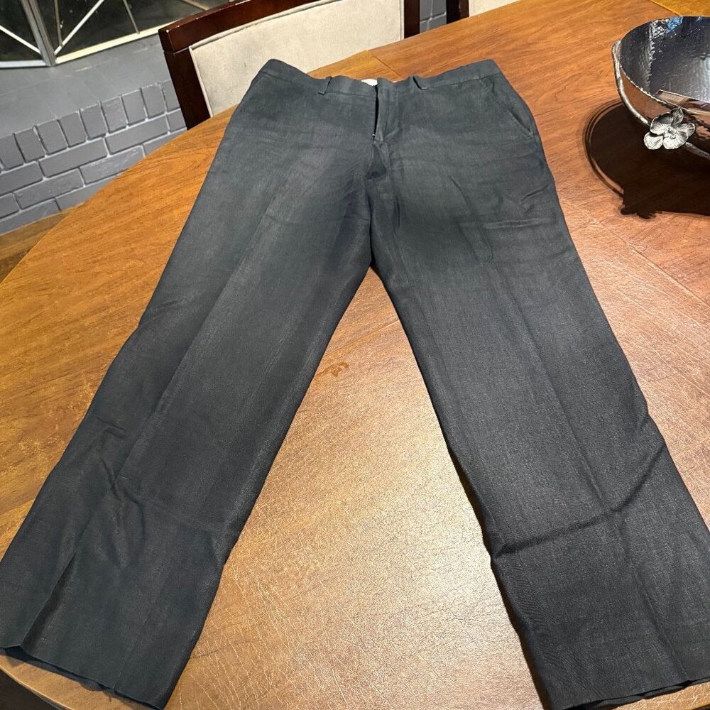 Men's Black Linen Pants (Acquaviva)